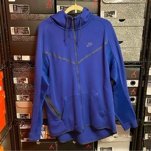 Nike Men's Sportswear Tech Fleece Full-Zip Hoodie Blue XL Excellent Condition